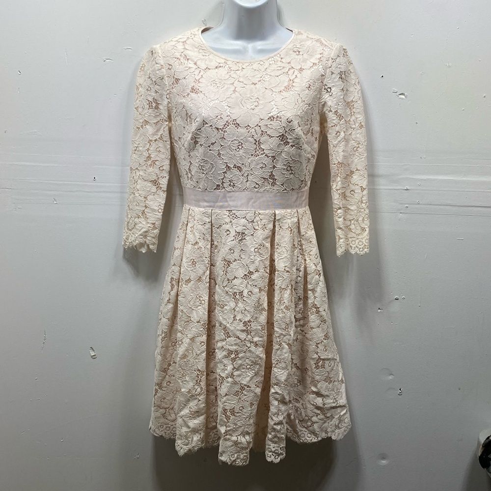 Ted Baker London Pink Pleated Fit and Flare Dress